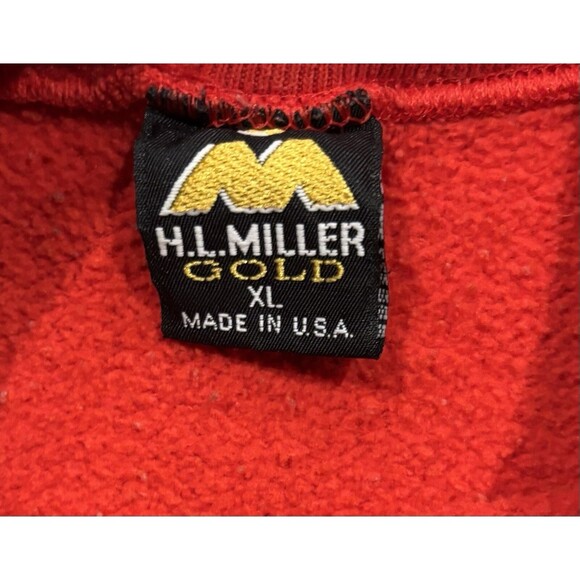 Vintage Iowa State Sweatshirt Size XL Crew Neck 90s Red Made In USA - Picture 4 of 7